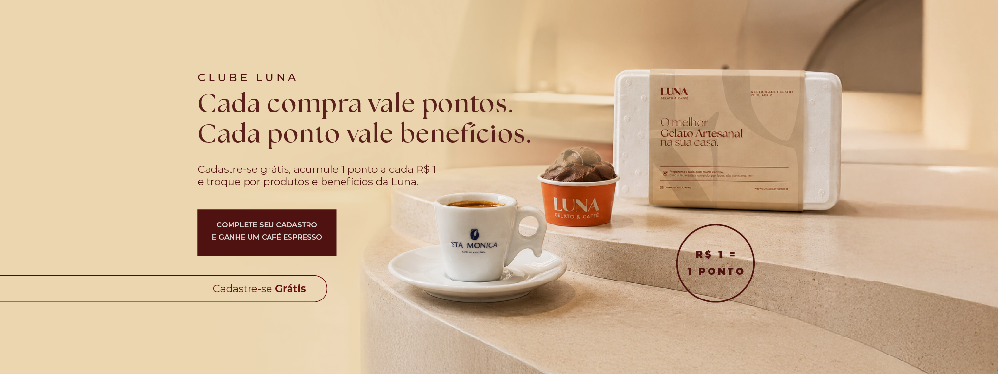 Clube Luna — cada compra vale pontos, cada ponto vale benefícios. Cadastre-se grátis